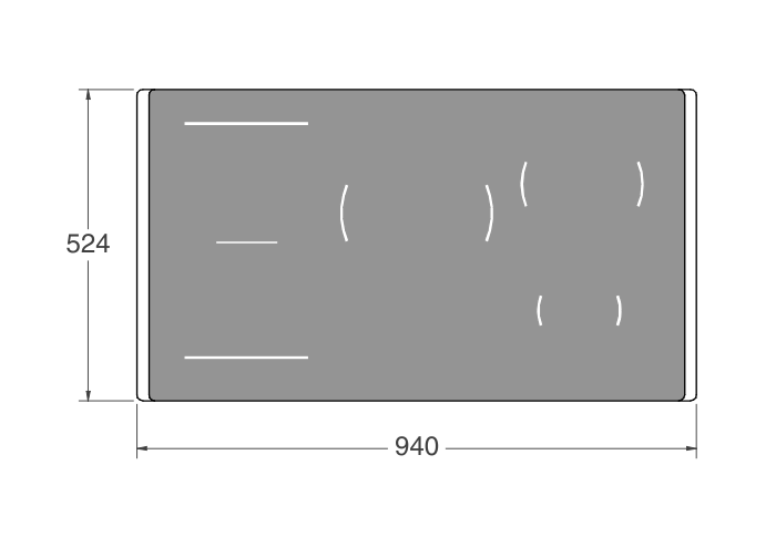 90 cm piano induzione con cornice in metallo, 5 zone, display LED | Bertazzoni